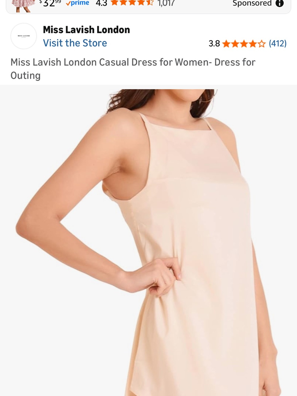 3 pack!!! Sleeveless Square Neck Mini Dress in Blush